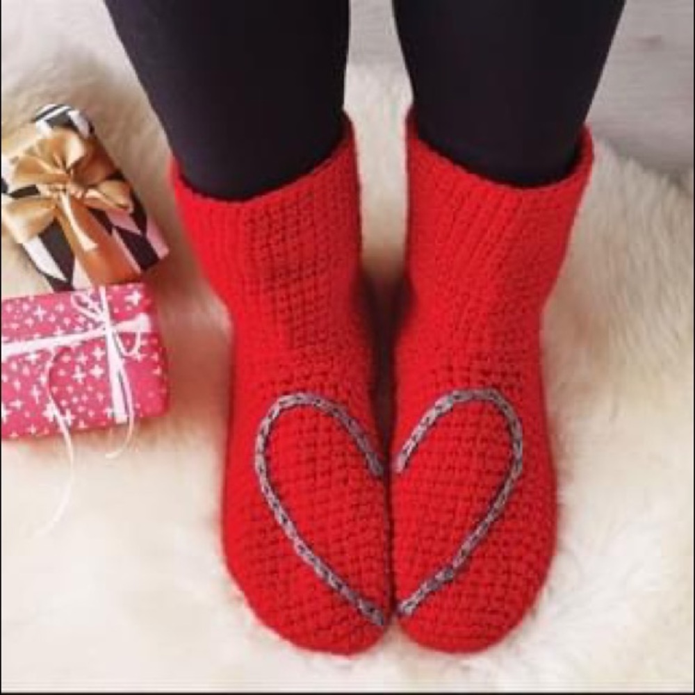 Hand made socks slipper from Etsy